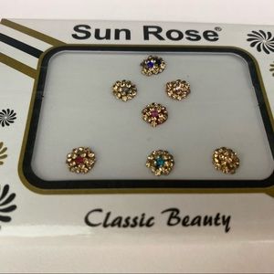 Round forehead Bindis in Multi-Colors